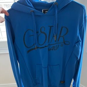 G star blue hoodie, size medium
